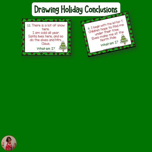 Reading Comprehension Task Cards: Drawing Holiday Conclusions | TPT