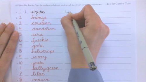 C is for Cursive Class Lesson 27 Open Line Handwriting Practice | TPT