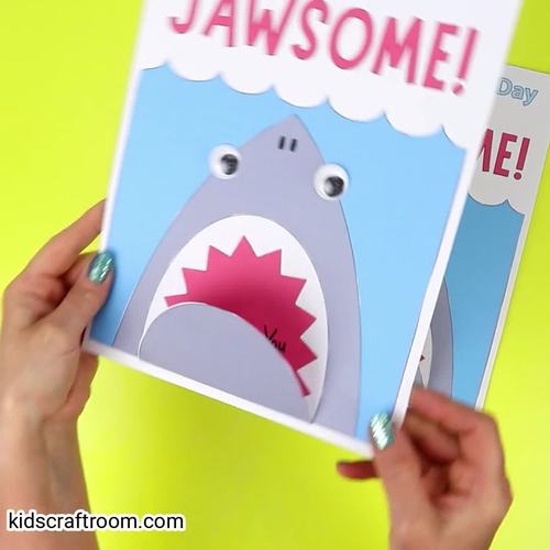 Shark Father's Day Card - Father's Day Craft - Shark Craft by Kids ...