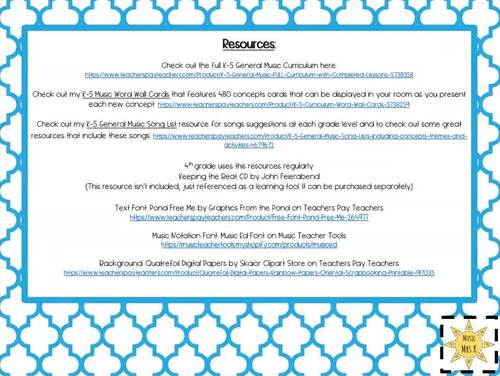 Fourth Grade General Music Full Curriculum by Teaching Music ...