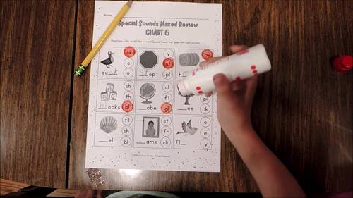 Abeka Special Sounds Mixed Review- Dot a Sound Chart 13 {Phonics}