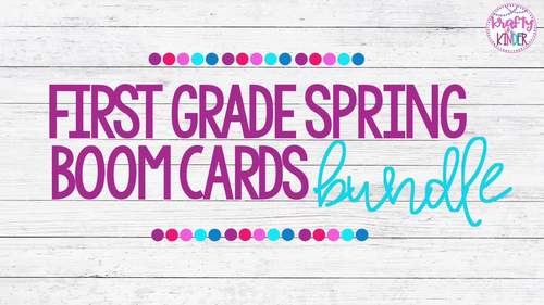Spring Boom Cards Math Centers and Activities for First Grade Spring Games