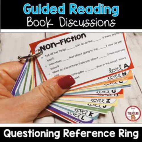 Guided Reading Book Discussion Questions with BAS Levels by Hunt 4 Treasure