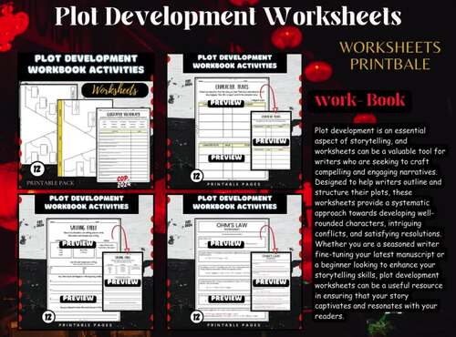 Plot Development & Graphic Organizer Worksheets by English For Kids ABC