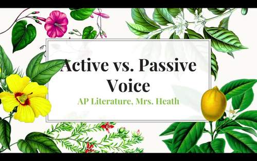 Preview of Active vs. Passive Voice: Video