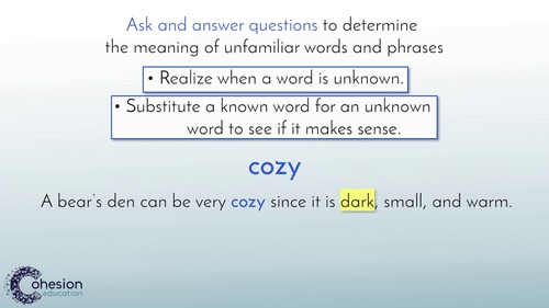 Preview of Ask and Answer Questions to Determine the Meaning of Words and Phrases