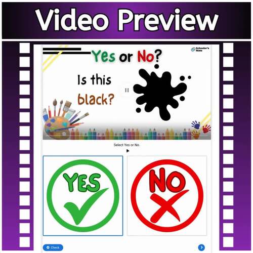 Yes or No: Colors Digital Resources, Vocabulary Building by Schooler's Mate