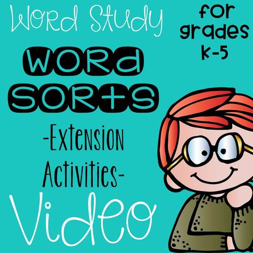 Preview of Word Sort Extension Activities