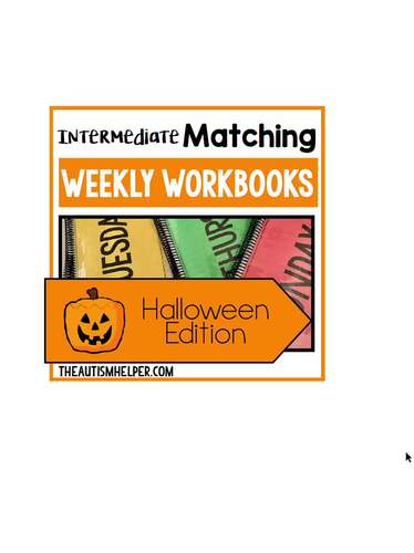 Intermediate Matching Weekly Workbooks - Halloween