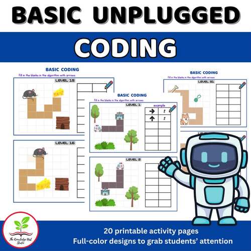 Printable Coding Worksheets for Kids Unplugged Coding Fun For Grade.1-3