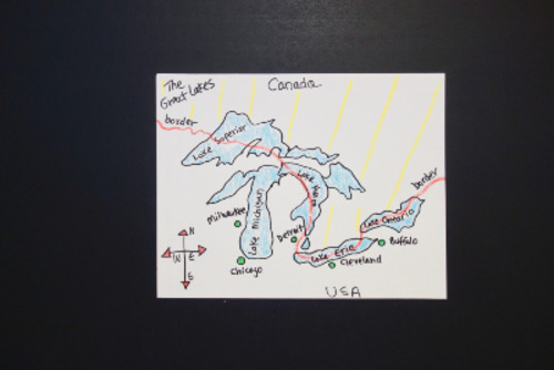 Preview of Let's Draw a Map of The Great Lakes!