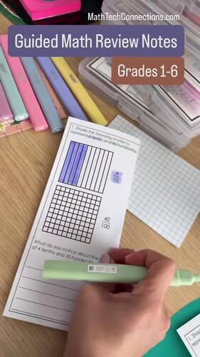 4th Grade Math Review Worksheets Math Test Prep Brochures, Guided Math Trifolds