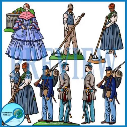American History 19th Century USA Clip Art by Finntastic Visuals