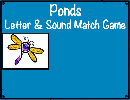 Ponds Themed Upper & Lowercase Letter & Sound Match Game | TPT