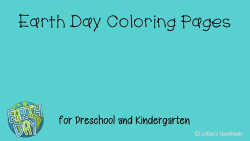 Earth Day Coloring Pages for Preschool and Kindergarten by Lillian's ...