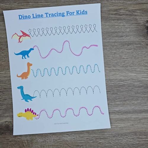Dino Line Tracing Activity by HH Fun and Learning | TPT