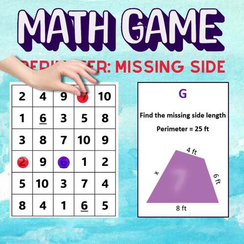 Bilingual Perimeter Game | Find Missing Side Length | Middle School ...