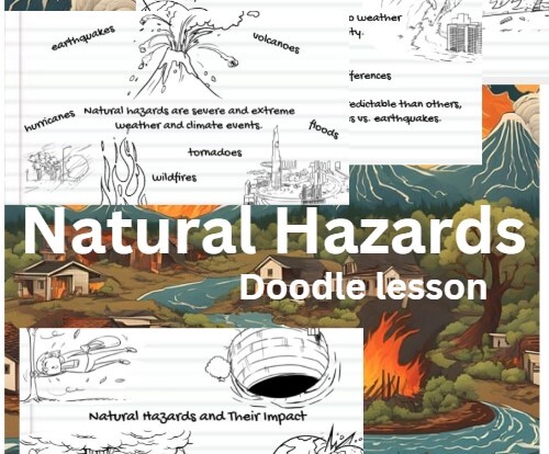 Preview of Natural Hazards Doodle Lesson Video (downloadable- NO prep)