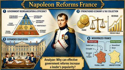 Napoleon Bonaparte: Rise, Empire & Legacy Active Infographic Lesson