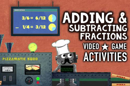 Preview of Adding and Subtracting Fractions with Unlike Denominators: Videos & Activity
