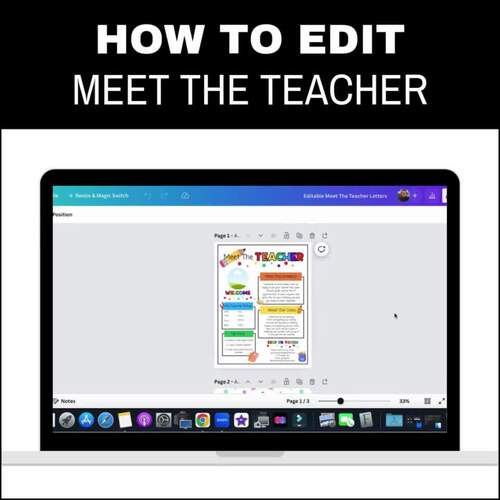 Meet The Teacher Letter, Meet The Teacher Template Editable, Any Grade
