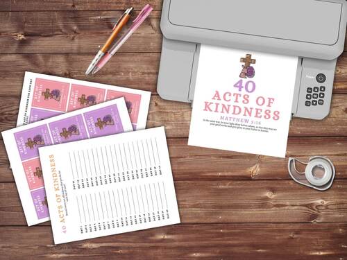 Lent Activities for Kids Printable – 40 Acts of Kindness Cards ...