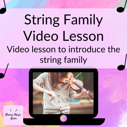 Preview of Strings Instruments of the Orchestra Video Lesson for Distance Learning