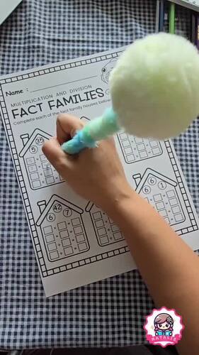 Fact Families Multiplication & Division | Worksheets | Template Included | Math