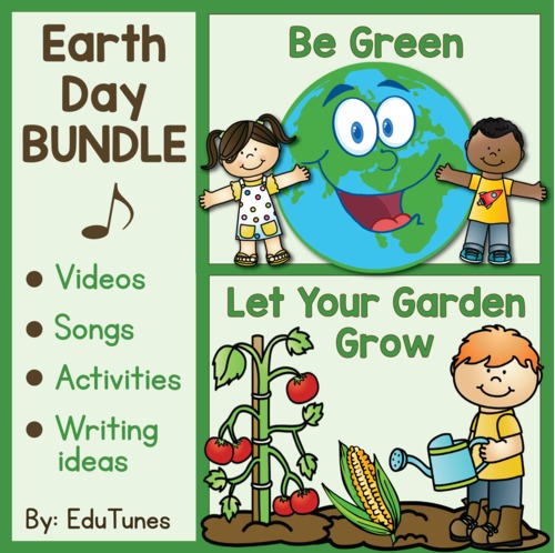 Preview of Earth Day BUNDLE: Videos, Songs, Activities, & Writing Ideas