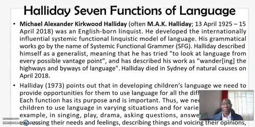 Preview of Halliday Seven Functions of Language