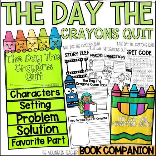 The Day the Crayons Quit Read Aloud Activities with Back to School