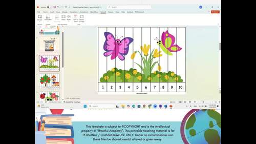 Spring Skip Counting Puzzles - Interactive Math Activity: Number Cut & Paste