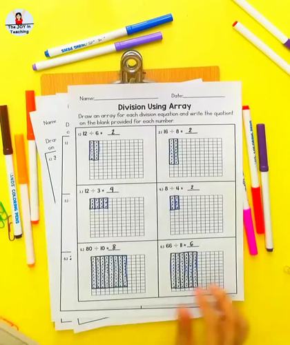Division Using Arrays by The Joy in Teaching | Teachers Pay Teachers
