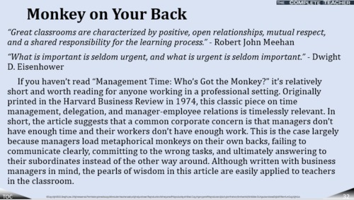 Preview of COMPLETE TEACHER Lesson 32 - Monkey on Your Back