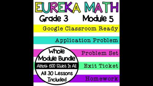 3rd Grade Eureka Math Module 5 Complete Bundle - Google Slides Digital ...