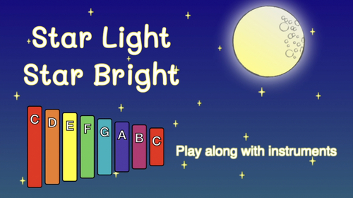 Preview of Star Light Star Bright - Melody Play-along (MINUS ONE track)