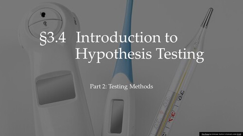 Preview of 3.4 Introduction to Hypothesis Testing Part 2