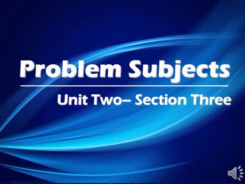 Preview of Lesson 2-3 (Problem Subjects) - Instructional Video