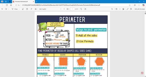 Perimeter Made Easy : Grade 3 - 5 by Fun With Numbers | TPT