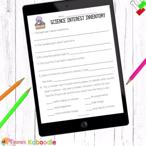 Interest Inventory Reading, Science, Math, and MORE Interest Inventories