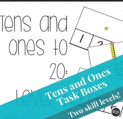 Tens and Ones Task Box by Jennifer K Oglesby | TPT