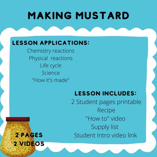 Preview of Physical and Chemical reactions in "Making Mustard"