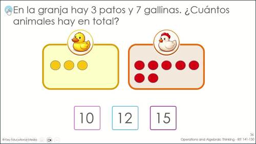 NWEA K-2 Spanish Math MAP Growth-Operations & Algebraic Thinking Practice