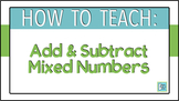 How to Teach Adding and Subtracting Mixed Numbers with Unl