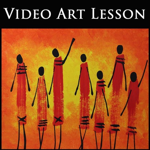 Preview of MAASAI WARRIORS Video Art Project | EASY Africa Step-By-Step Painting Lesson 