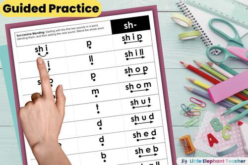 Additive, Successive Blending and Segmenting Worksheets - Consonant Digraphs