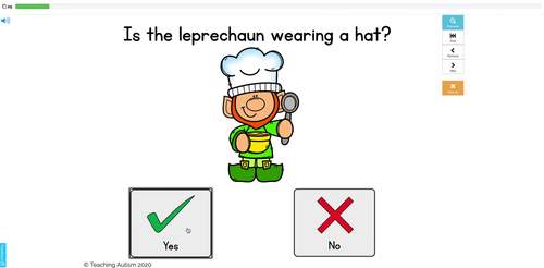 St Patrick's Day Yes or No Questions | Boom Cards Special Education
