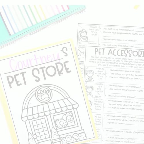 Pet Store PBL Math Project Project Based Learning Math Enrichment