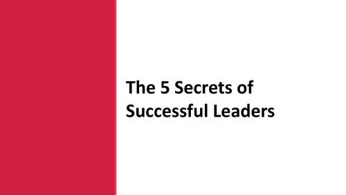Preview of The 5 Secrets of Successful Leaders Video MP4