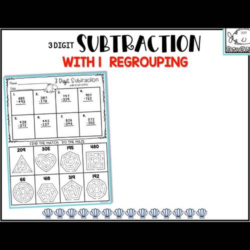 Fun Summer School Math Activities 3 Digit Subtraction – No ...